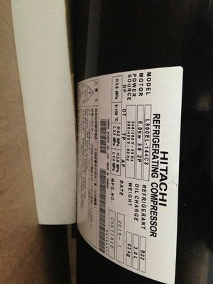 คอมเพรสเซอร์สโครลแบบฮิตาชิแนวนอนอุณหภูมิต่ำสีดำ FL800EL-144C3