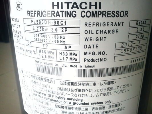 คอมเพรสเซอร์สโครลแนวนอนสำหรับทำความเย็น Hitachi ของแท้รุ่นใหม่ FL500DH-90C1