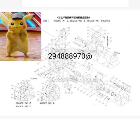 สกรูใหม่แท้สำหรับ Hitachi เครื่องทำความเย็นแบบอากาศ ปะเก็น DPK และ MPK G7D02275A G7D02276A